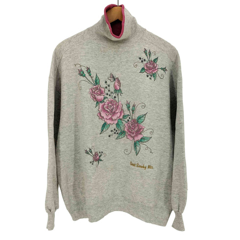 ジャージーズ JERZEES USA製 フラワープリント ハイネックスウェット レディース import:XL