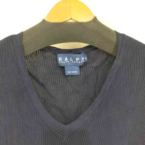ラルフローレン RALPH LAUREN レーヨンVネックニット レディース import:L