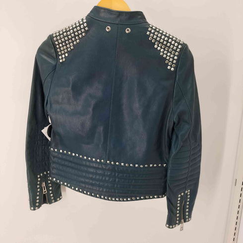 ザディグエヴォルテール ZADIG&VOLTAIRE スタッズデザインレザーライダースジャケット メンズ 68