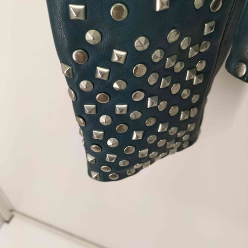 ザディグエヴォルテール ZADIG&VOLTAIRE スタッズデザインレザーライダースジャケット メンズ 68