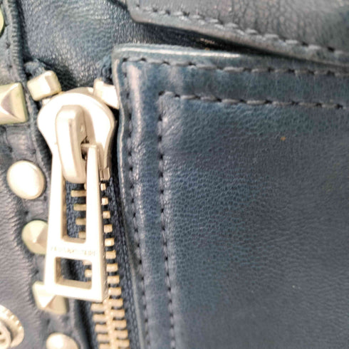 ザディグエヴォルテール ZADIG&VOLTAIRE スタッズデザインレザーライダースジャケット メンズ 68