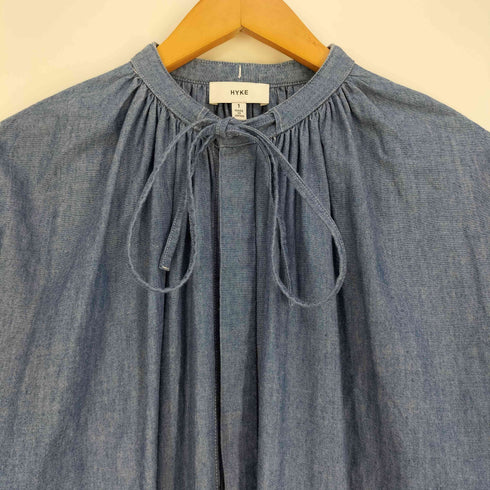ハイク HYKE CHAMBRAY GATHERED DRESS シャンブレー ギャザー ワンピース レディース JPN:1