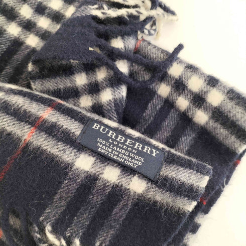 バーバリーロンドン BURBERRY LONDON 英国製 ノバチェック ウールマフラー メンズ