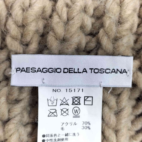 PAESAGGIO DELLA TOSCANA イタリア製 ケーブル編み アクリルウール マフラー レディース