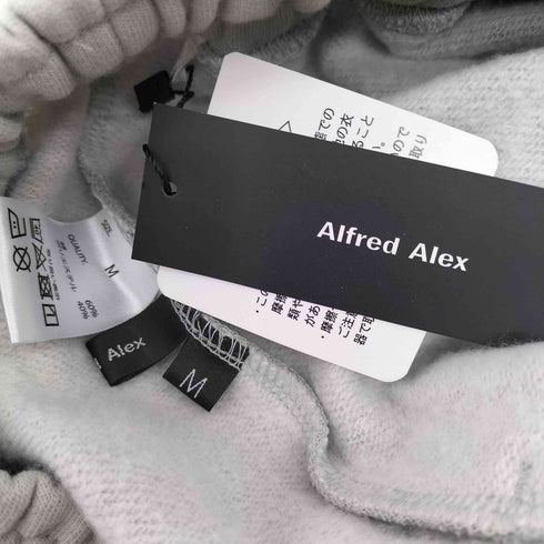 Alfred Alex ピグメント ヴィンテージメイク 裾ドローコード 2WAYピンタックワイドスウェットパンツ 韓国 メンズ M