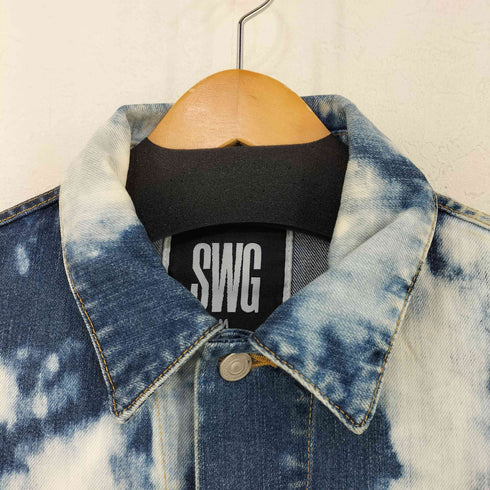 スワッガー SWAGGER ブリーチ加工 デニムトラッカージャケット 恵比寿系 メンズ JPN:M
