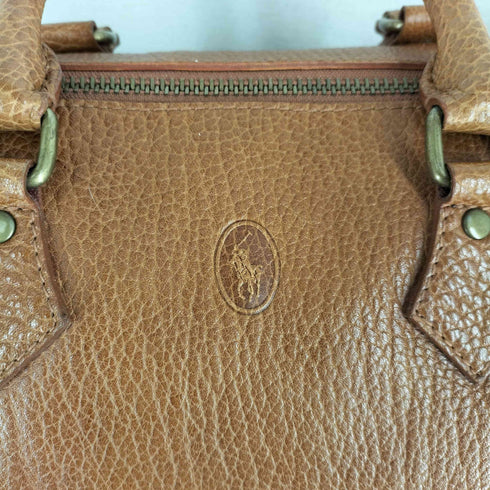 ラルフローレン RALPH LAUREN シボ革 ミニボストンバッグ メンズ