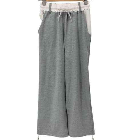 切替スウェットワイドパンツ メンズ