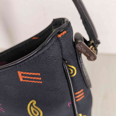 エトロ ETRO ペイズリー ホース 総柄 ナイロン ハンドバッグ ワンショルダーバッグ レディース