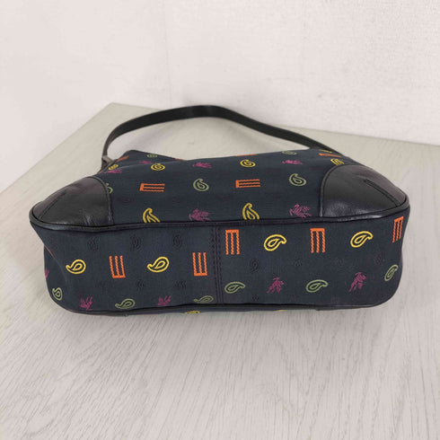 エトロ ETRO ペイズリー ホース 総柄 ナイロン ハンドバッグ ワンショルダーバッグ レディース