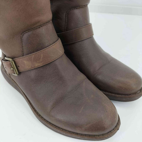 コールハーン COLE HAAN 裏地キルティング ベルト付き レザーブーツ レディース US:6B