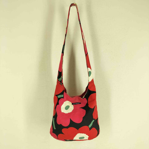 マリメッコ marimekko ウニッコ柄 キャンバス ワンショルダーバッグ レディース