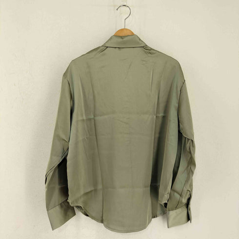 LAFFMO サテンライクシャツブラウス レディース JPN:L