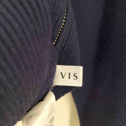 ビス ViS Wジップニットブルゾンカーディガン レディース FREE