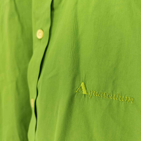 アクアスキュータム AQUASCUTUM 同色 ロゴ 刺繍 ボタンダウン L/S シャツ メンズ 17