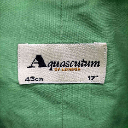 アクアスキュータム AQUASCUTUM 同色 ロゴ 刺繍 ボタンダウン L/S シャツ メンズ 17