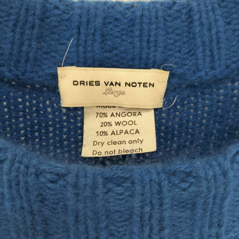 ドリスヴァンノッテン DRIES VAN NOTEN 90-00S イタリア製 ライカ期 アンゴラ アルパカ混 ウール クルーネック ニット セーター メンズ import:L