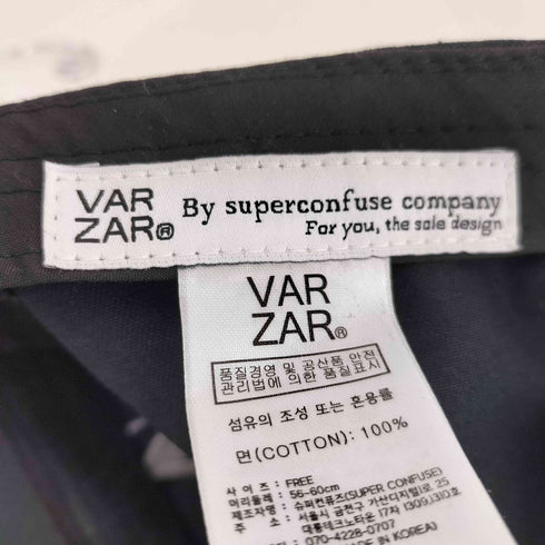 バザール VARZAR 3D Monogram logo over fit ball cap レディース