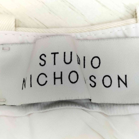 スタジオニコルソン STUDIO NICHOLSON MARCO PEACHED TWILL テーパード チノ メンズ
