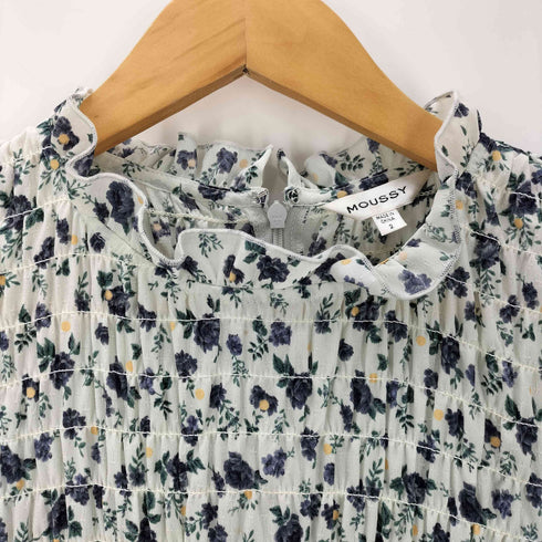 マウジー moussy FOIL PRINT SHIRRING ドレス レディース 2