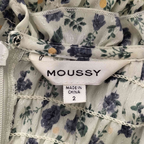 マウジー moussy FOIL PRINT SHIRRING ドレス レディース 2