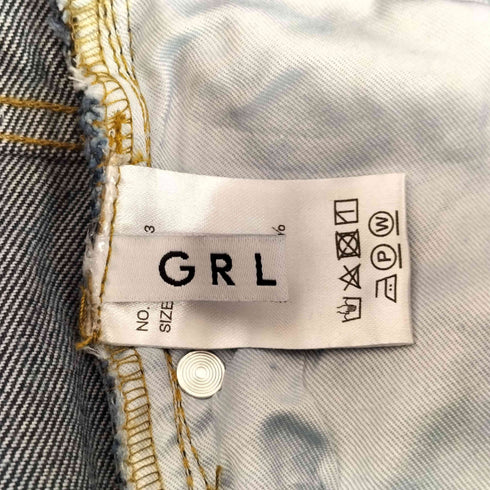 グレイル GRL ハイウエストセミワイドデニムパンツ レディース JPN:L