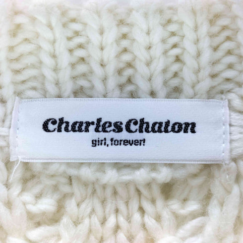 シャルルシャトン charles chaton モックネックケーブルニット レディース