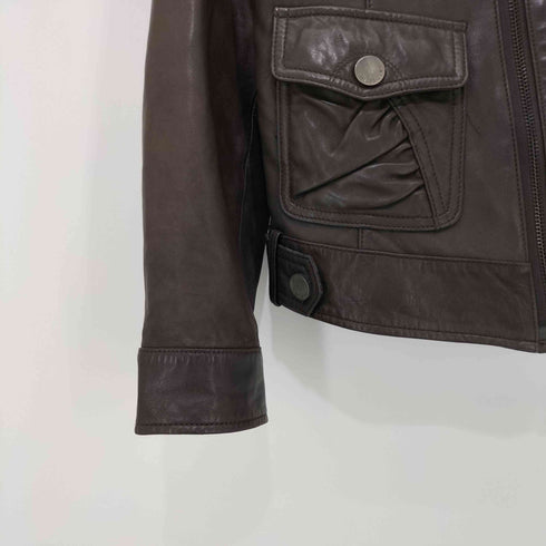 トミーヒルフィガー TOMMY HILFIGER 本革シングルライダースジャケット レディース import:XL