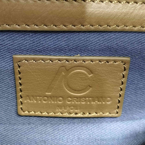 ANTONIO CRISTIANO キルティング ロゴ レザー ボディバッグ メンズ