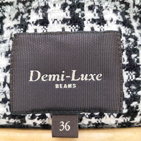 デミルクスビームス Demi-Luxe BEAMS ツイードノーカラー スカートセットアップ レディース 38