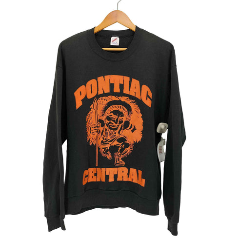ジャージーズ JERZEES 90S USA製 PONTIAC GENTRAL シャーマン プリント スウェット メンズ import:L