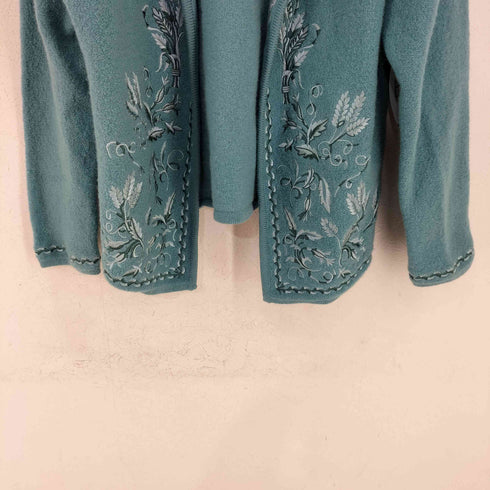 香港製 ボタニカル刺繍 ブランケットジャケット レディース import:L