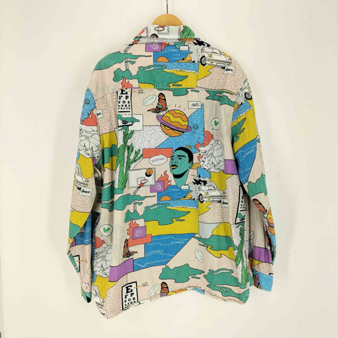 ザラ ZARA 総柄 シャツ メンズ JPN:XL