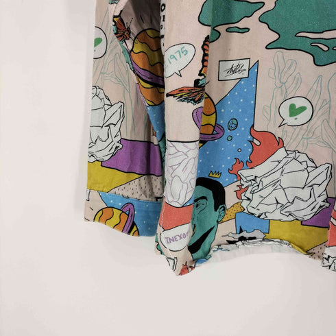 ザラ ZARA 総柄 シャツ メンズ JPN:XL
