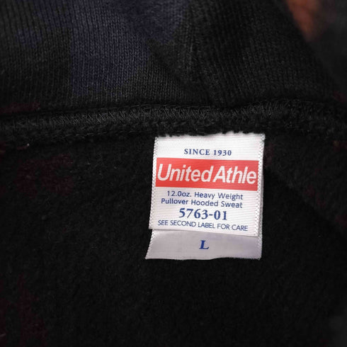 ユナイテッドアスレ UNITED ATHLE ブリーチ加工 フーディー メンズ JPN:L
