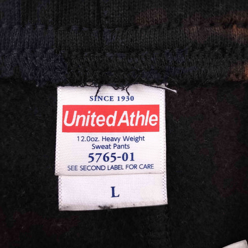 ユナイテッドアスレ UNITED ATHLE ブリーチ加工 スウェットパンツ メンズ JPN:L