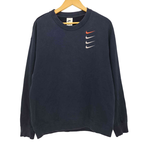 ナイキ NIKE French Terry Swoosh 4 Embroidered Round Neck Sports Pullover メンズ import:L