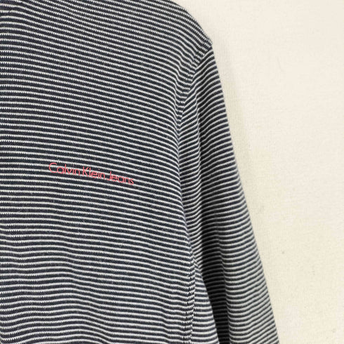 カルバンクラインジーンズ Calvin Klein Jeans ボーダージップアップフーディー ダブルジップ レディース import:M