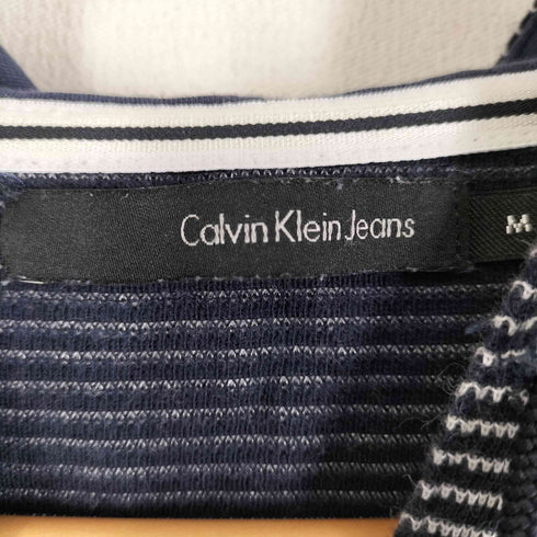 カルバンクラインジーンズ Calvin Klein Jeans ボーダージップアップフーディー ダブルジップ レディース import:M