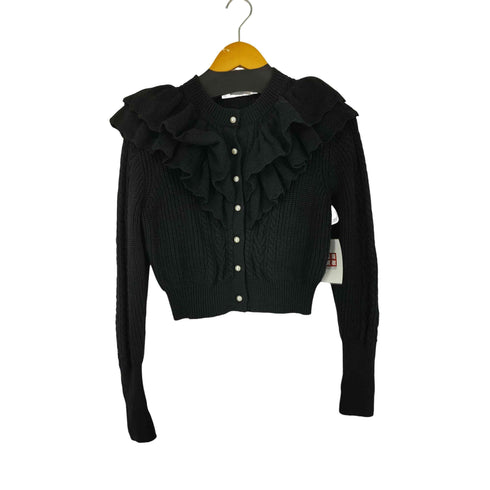 マウジー moussy F/PEARL BUTTON STAND FRILL カーディガン レディース FREE