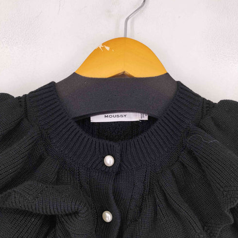 マウジー moussy F/PEARL BUTTON STAND FRILL カーディガン レディース FREE