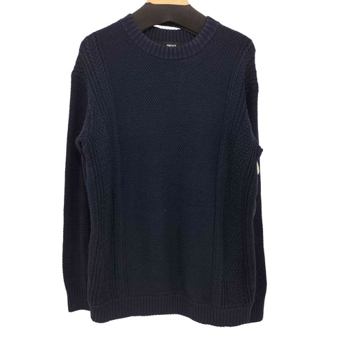 ズッカ ZUCCa キルティング切替 クルーネック L/Sニット メンズ JPN:M
