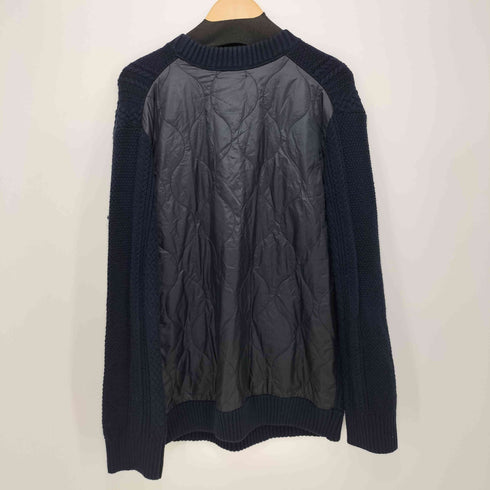 ズッカ ZUCCa キルティング切替 クルーネック L/Sニット メンズ JPN:M