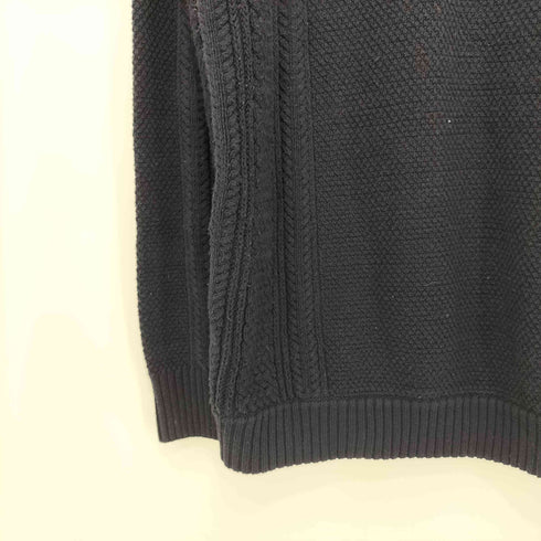 ズッカ ZUCCa キルティング切替 クルーネック L/Sニット メンズ JPN:M