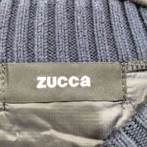 ズッカ ZUCCa キルティング切替 クルーネック L/Sニット メンズ JPN:M