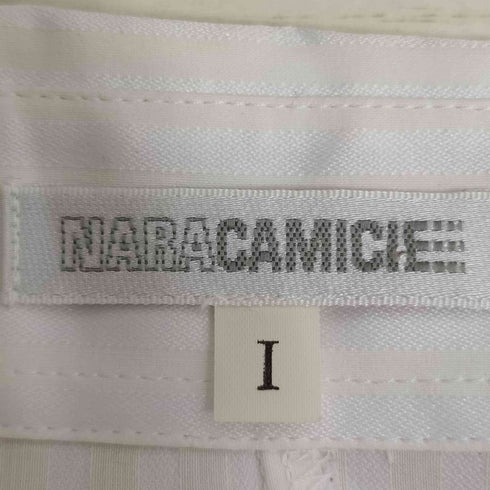 ナラカミーチェ NARACAMICIE シャドーストライプ 前開き フリル シャツ ブラウス レディース I