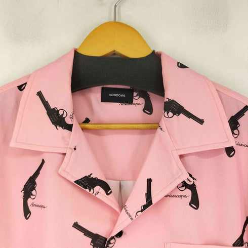 S/S リボルバー柄 アロハシャツ メンズ JPN:M