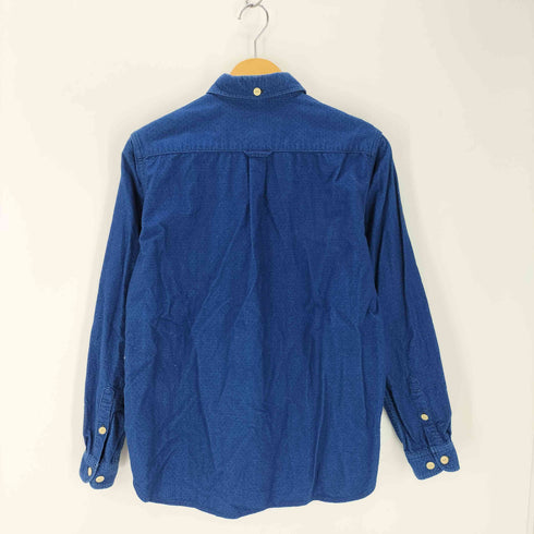 クッシュマン CUSHMAN インディゴ ポルカドット ボタンダウンシャツ INDIGO POLKA DOT BD SHIRTS メンズ import:M