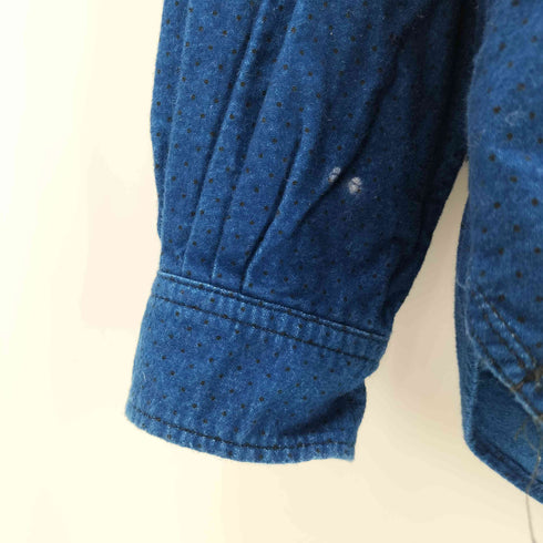クッシュマン CUSHMAN インディゴ ポルカドット ボタンダウンシャツ INDIGO POLKA DOT BD SHIRTS メンズ import:M