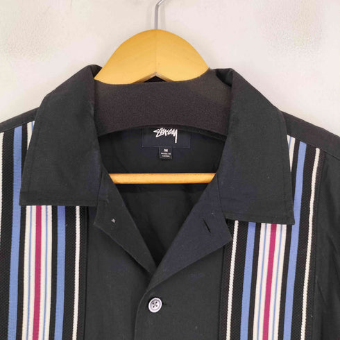 ステューシー Stussy STRIPED KNIT PANEL SHIRT ストライプニットパネルシャツ メンズ JPN:M